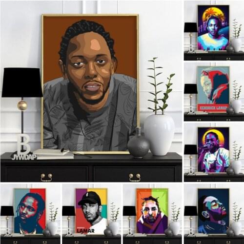 Canvas Painting Kendrick Lamar Rap Hiphop Music Rapper Posters And Prints Bar Club Modern Wall Art Pictures Bedroom Home Decor