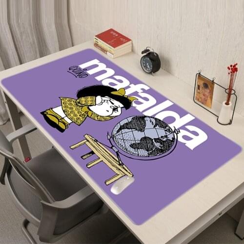 Mafalda Mouse Pads Gaming Mat Anime Mousepad Keyboard Carpet Pad Large Xxl Gamer Girl Mats Carpets Kawaii Accessories 900x400 Pc