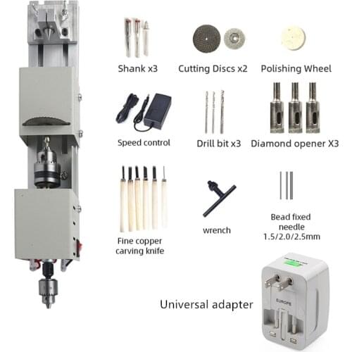Mini Wood Lathe DIY Woodworking Miniature Buddha Pearl Lathe Grinding Polishing Wood Drilling Milling Machine Rotary Tool