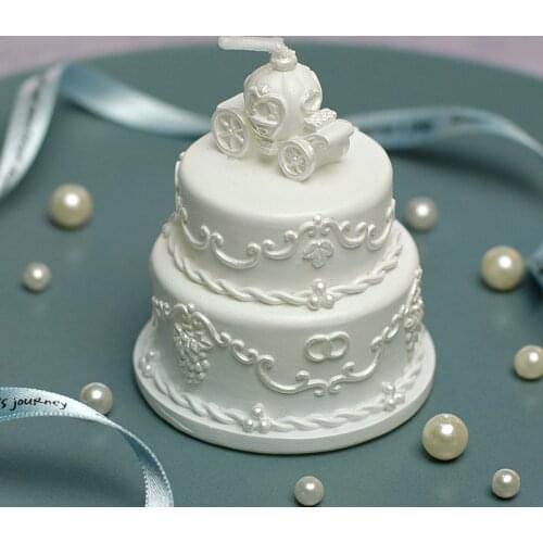 Creative smokeless scented cake decorated candles for romantic wedding children baby birthday party candle gift home decoration