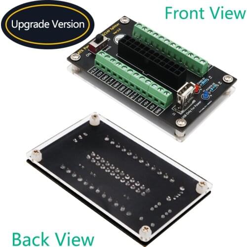 Upgrade Version ATX 24/20 Pin Power Supply Breakout Board Module With USB 5V Port and Acrylic Base