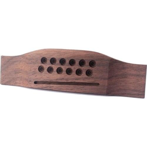 Rosewood Bridge for 12 String Acoustic Guitar Accessories Part Replacement Dropshipping