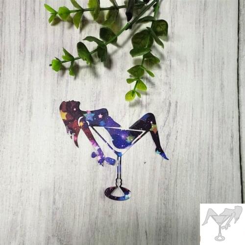 Drinking Wine Woman Dies cuts Embossing Stencils for DIY Scrapbooking Photo Album Decorative DIY Paper Cards Making New Dies