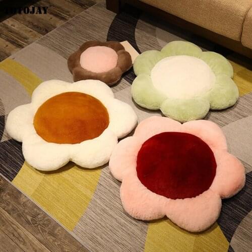 45/70cm Colorful Flower Shape Plush Toy Stuffed Doll Cat Pet Cushion Mat Pillow Home Bedroom Car Shop Restaurant Decor Girl Gift