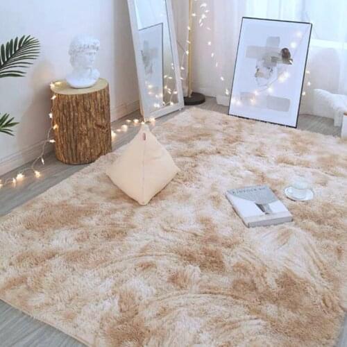 Custom Rectangle Home Living Room Bedroom Carpet Mats Washable Anti-slip Floor European Style Warm Room Plush Decoration Carpet