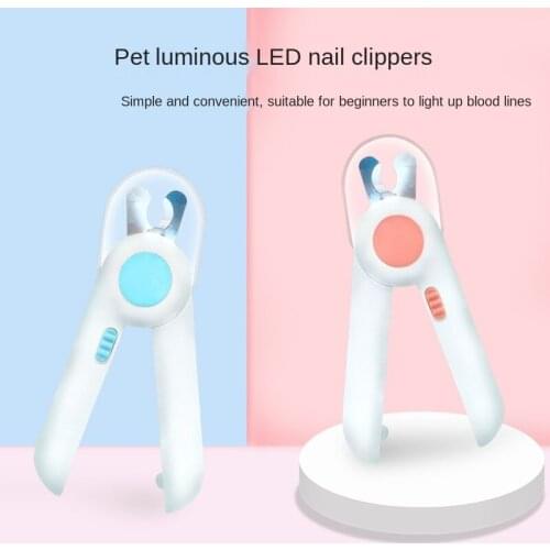 Professional Pet Nail Clipper Scissors Pet Dog Cat Nail Toe Claw Clippers Scissor LED Light Nail Trimmer for Animals Pet Supplie