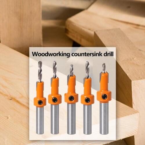 Adjustable Counterbore Drills Bits Carbon Steel Durable Countersink Head Woodworking Drilling Hole Punch Accessories