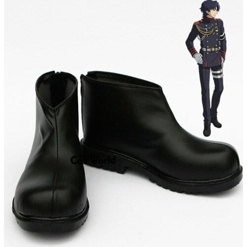 Owari no Seraph Of The End Guren Ichinose Anime Customize Cosplay Flat Shoes Boots