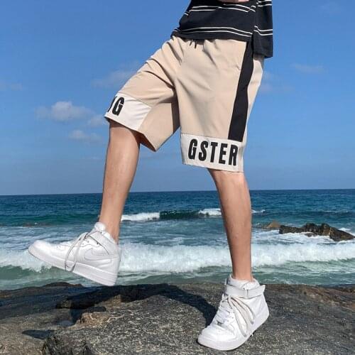 Shorts Mens Summer Thin Tide Brand Casual Sports Half Pants Outer Wear Beach Trousers-Wide Cargo Pants harajuku streetwear
