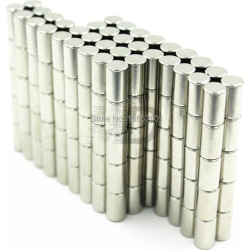 50pcs Neodymium N35 Dia 5mm X 8mm Strong Magnets Tiny Disc NdFeB Rare Earth For Crafts Models Fridge Sticking magnet 5x8mm