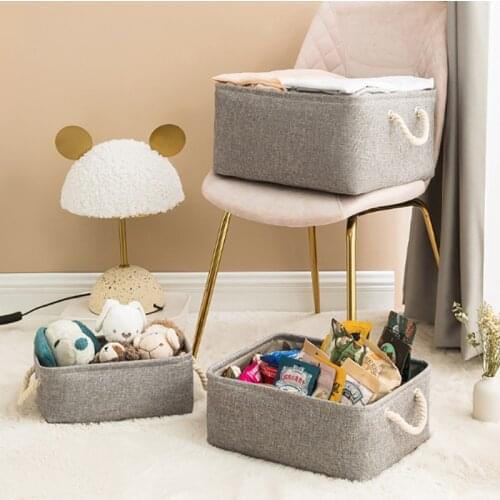 Folding Storage Basket Folding Linen Storage Box Sundries Sorting Office Bedroom Storage Toy Storage Basket