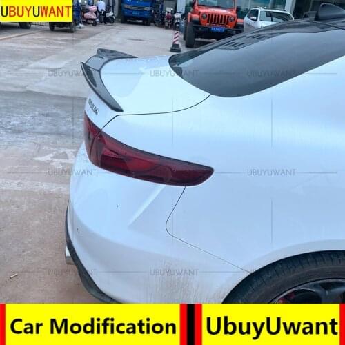 UBUYUWANT V Style Rear Wing Spoiler for 2015 - 2021 Alfa Romeo Giulia Sedan Quadrifoglio Verde Trunk Spoiler Tail Boot Lip Wing