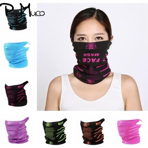 Powmuco Unisex Cycling Mask Windproof Breathable Warm Anti-Cold Outdoor Sports Knitted Scarf Running Fishing Hiking Headwear
