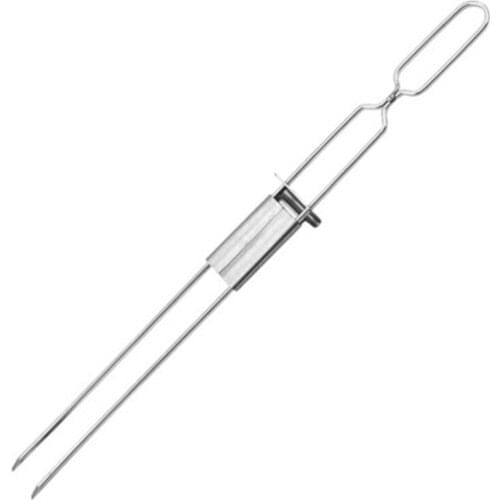 Barbeque Fork Stainless Steel Barbeque Fork Semi-Automatic Barbeque Fork Portable Outdoor Barbeque Fork Appliance