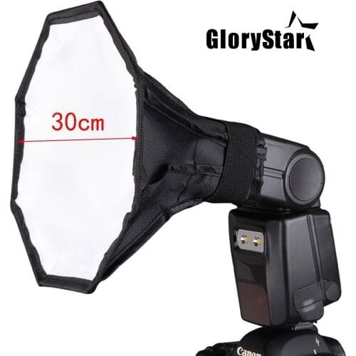 Octagon Flash Diffuser 30cm 12 inch 8 Square Mini Softbox for Canon Nikon YongNuo Speedlite Photo Studio Accessories Soft Box