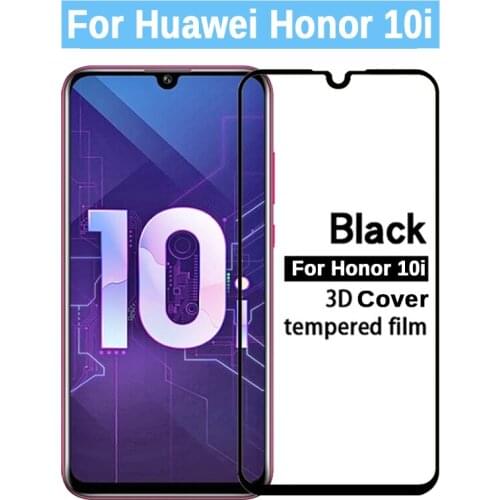 Protective Glass For Huawei Honor 10i Tempered Glass Full Cover Safety Film Screen Protector On Honer 20 Lite HRY-LX1T 6.21inch