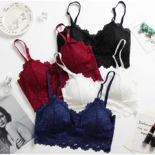 2020 New Arrival Women Push Up Wireless Lace Bra Top Women Plus Size Bralette Underwear Lingerie Full Cup Hot