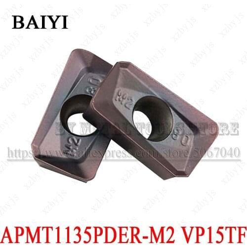 10PCS APMT1135PDER-M2 VP15TF APMT1135PDER M2 VP15TF APMT 1135 PDER Carbide milling inserts CNC Lathe tool Milling Blade