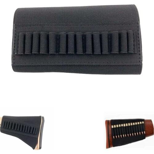 14 bullets Rifle ammunition bullet carrier holder rear Stock cartridge bagFor quick access to the shells