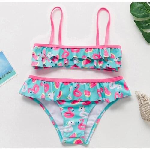 2~14Years Children Swimwear 2021 Girls Swimsuit Kids Girls Beach wear Bathing suit Girls Bikini set Biquini Infantil ST139