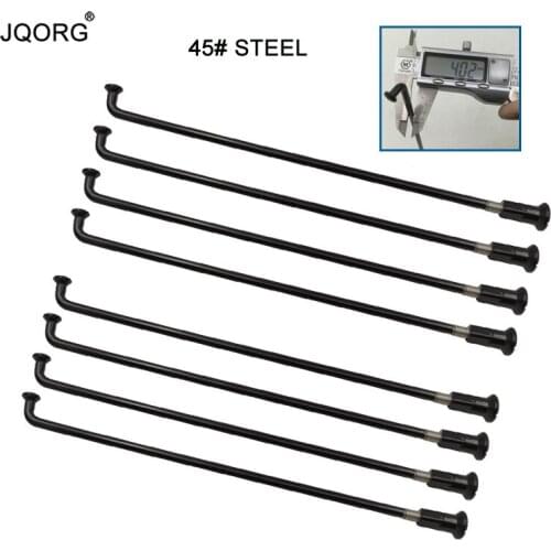 32 Pieces A Lot 8 K Black Color Motorcycle Spokes 45# Steel Material Diameter 4.0mm Motocross Spokes J-bend Cylinder Spokes