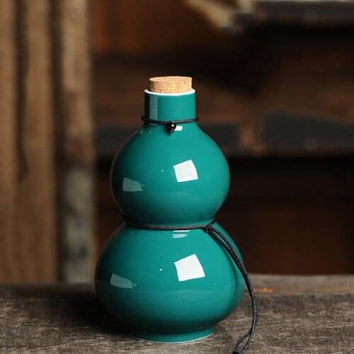 400/650ML Ceramic Wine Bottle Antique Style Gourd Hip Flask Sealed Empty Wine Bottle For Storing Liquor Home Empty Wine Jar