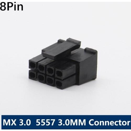 500PCS / 1000pcs 8Pin Molex 3.0 Pitch 3.0 Connector 8P Small 5557 Male plug 2X4P Double Row MX3.0 3.0 Connector for Cable DIY