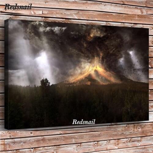 5D DIY Diamond Painting Burning Sky Volcano Eruption Diamond Embroidery Rhinestone Pictures Diamond Mosaic Home Decor Gift EE531