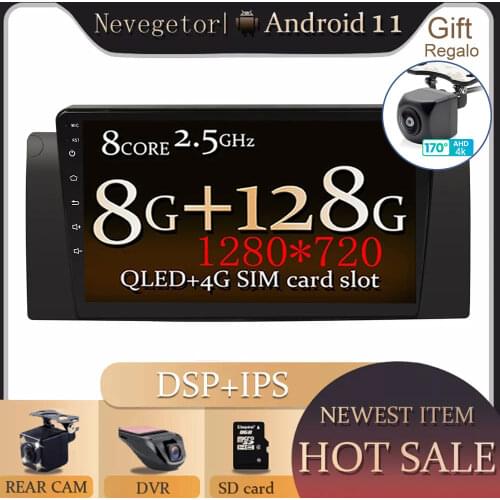 CARPLAY 9" Android 11.0 Car Stereo Radio for BMW E38 E39 GPS Navigation BT Wifi Multimedia