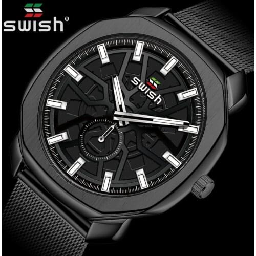 SWISH Top Brand Watches For Men Warterproof Sports Mens Watch Luxury Clock Male Business Quartz Wristwatch Relogio Masculino