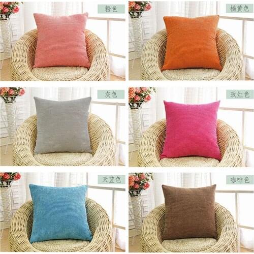1pc Cushion Decorative Pillows Cover Corduroy Fabric Solid Color Cushions Cover for Sofa 40x40cm 45x45cm 50x50cm 30x50cm 55x55cm