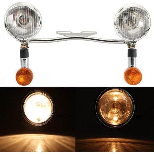 Motorcycle Passing Turn Signal Light Bar Headlight Fog For Yamaha V Star 650 950 1100 Custom XVS 650 950 1100 1300 XV 1600 1700