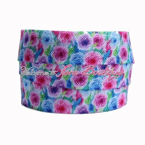 FLRA ElasticFashion style watercolor flower hairbands