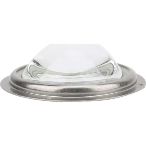 Condenser Lens LED Lens Optical Glass 100mm 60° Waterproof Rubber Circle with Fixed Bracket for 20-200W LED