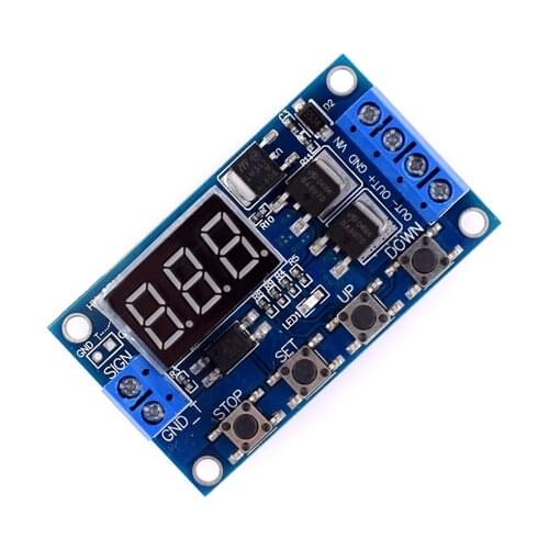 DC 12V 24V Dual MOS LED Digital Time Delay Relay Trigger Cycle Timer Delay Switch Circuit Board Timing Control Module DIY