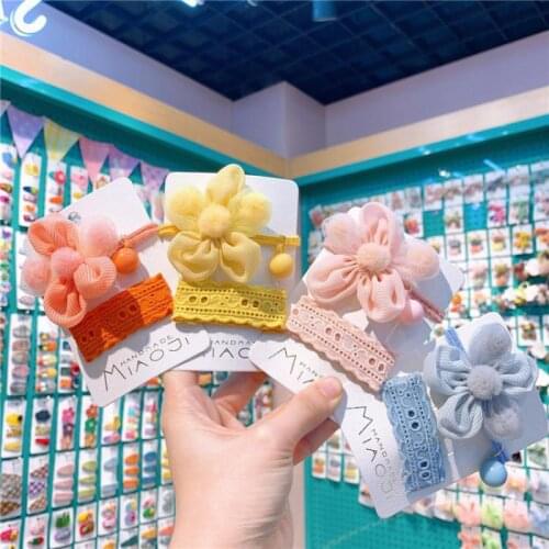 Small Flowers Hair Pins For Girls Hair Accessories Set Children Baby Clip Candy Color Hair Grips Hairpin Barrettes Headdress