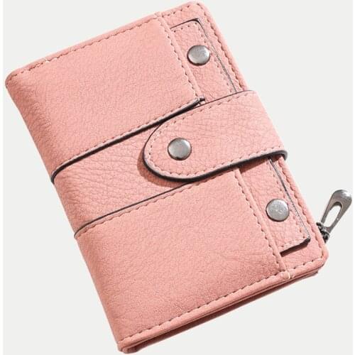 Fashion Women Coin Purse Wallet Ladies Girls Solid Color Leather Wallets Money Card Holder Coin Bag Clutch