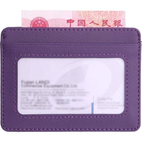 THINKTHENDO Mens Leather Thin Wallet ID Money Credit Card Slim Holder Money Pocket Organizer