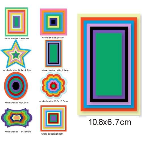 Layer Frame Background Set Metal Cutting Dies for Scrapbooking Photo Album Card Making Decorative Stencil 2020 new die mould