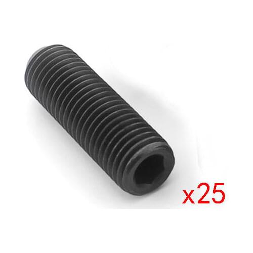 1/4"-20 x 1 1/4" 12.9 degree high quality Steel hardened Socket Set Screw Qty 25