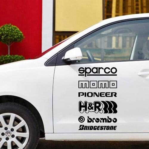 Car Body Sparco Stickers On The Car Funny Window Vinyl Decals Car Styling Self Adhesive Emblem Car Stickers