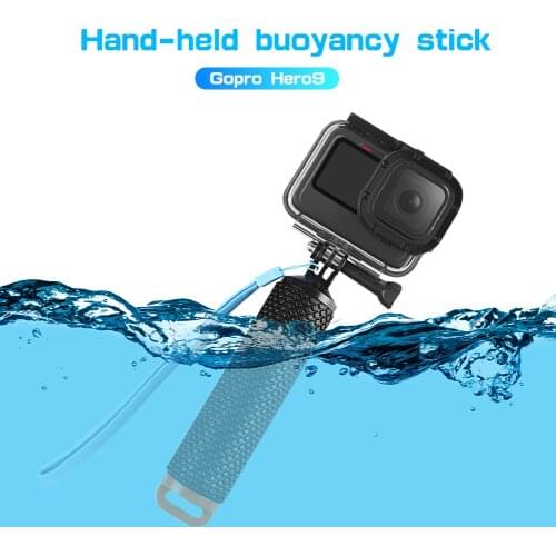 Water Floating Hand Grip Buoyancy Rod Pole Stick Monopod Tripod for Go Pro Gopro Hero 9 Action Camera Floaty Handle Pole Mount