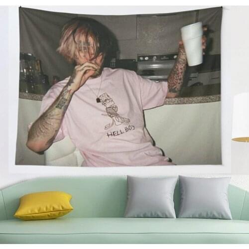 Lil Peep Picture of him chilling tapestry Cover Beach Towel Picnic Yoga Mat Home Decoration Wall Hanging