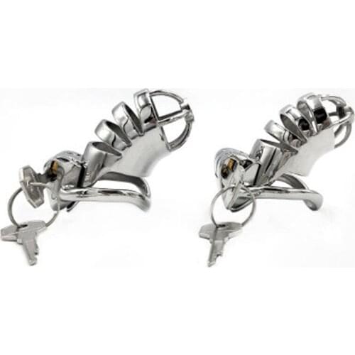 Stainless Steel Hollow Male Chastity Cage Metal Cock Ring Cock Cage Chastity Device Adult Games Sex Toys For men male chastity