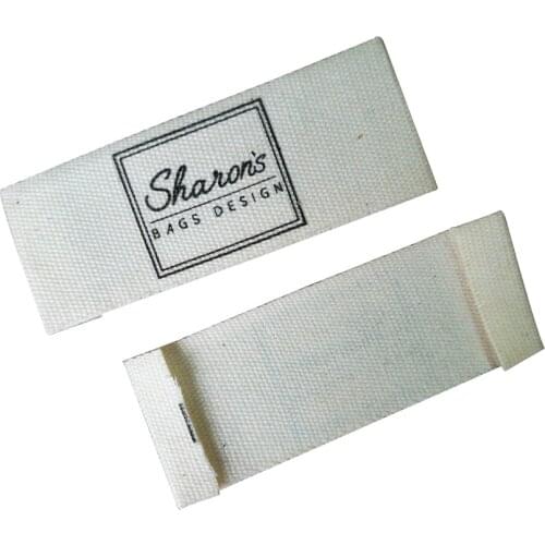 Custom Cotton Ribbon Print Clothing Labels End Fold Customized Garment Printed Tags For Clothes Fabric Sewing Label For Handwork