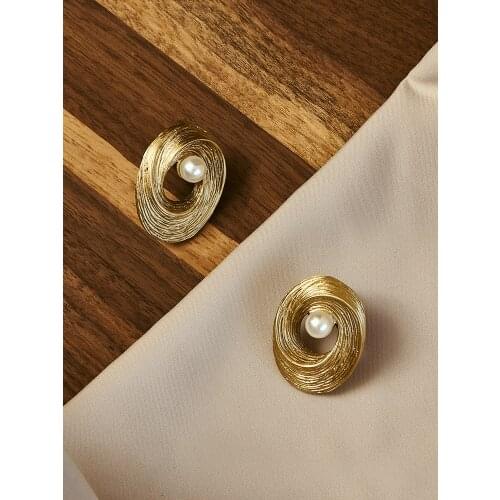 Retro brass creative handle modern simple light luxury cabinet wardrobe door drawer gold single hole pure copper handle