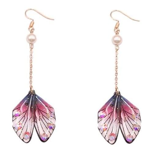 Handmade Fairy Simulated Dragonfly Cicada Vivid Material Pendant Earrings Insect Butterflies Jewelry Making