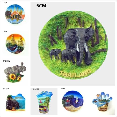 Thai scenery Malaysia National Flower Fridge Magnets Tourism Souvenir Refrigerator Magnetic Sticker Collection Handicraft Gift