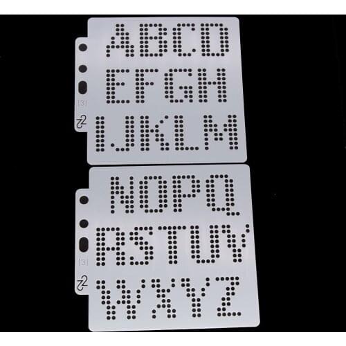 2pcs Letters Layering Stencils for Diy scrapbook/photo album Decorative Embossing coloring,painting stencil,home decor
