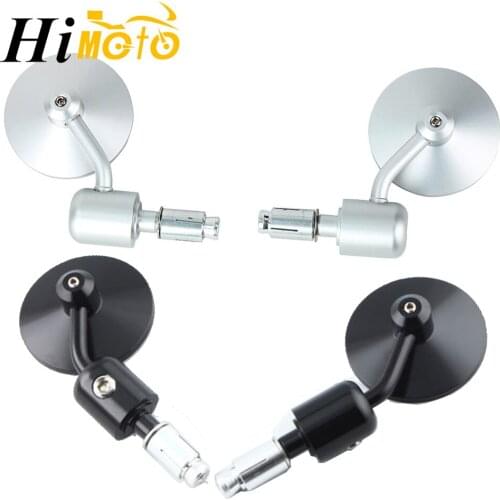 7/8" 22mm Universal Motorcycle Handlebar Bar End Mirror Rear View Side Mirror For Honda SUZUKI Kawasaki Harley Cafe Racer Bobber